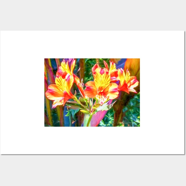 Alstroemeria Peruvian Lily Flowers Wall Art by JohnCorney